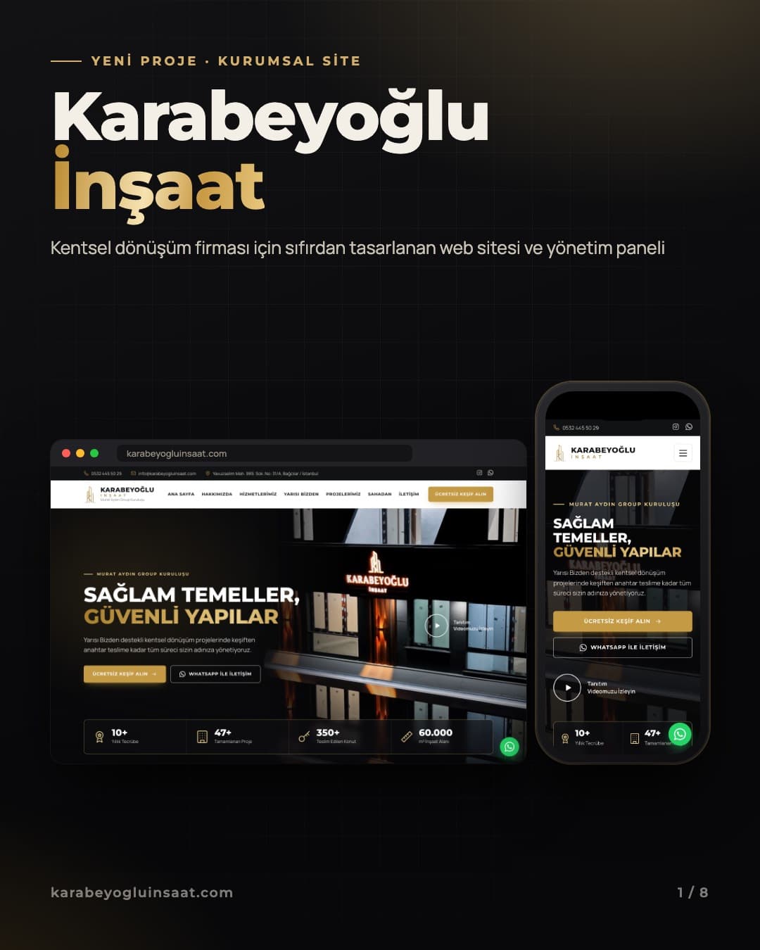 Karabeyoğlu İnşaat — Yeni proje · Kurumsal site